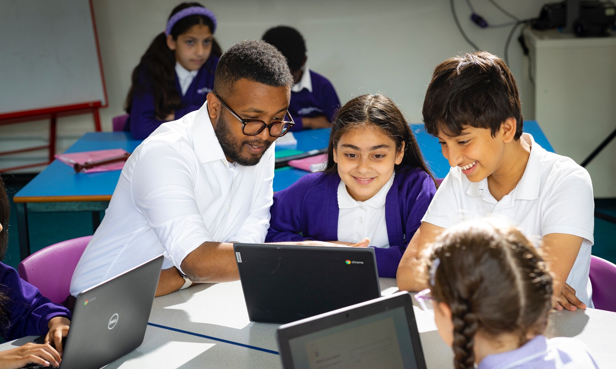 Westbridge Academy Image of Pupils using Laptops