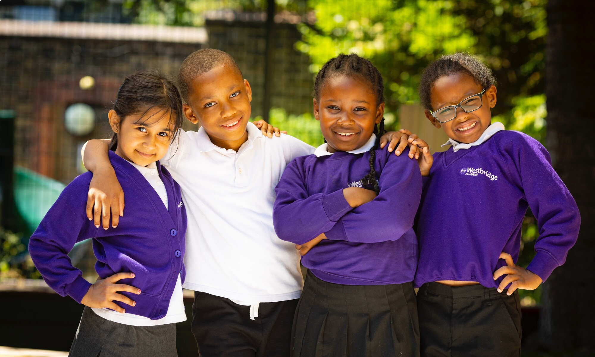 Westbridge Academy Image of Pupils in the School Grounds